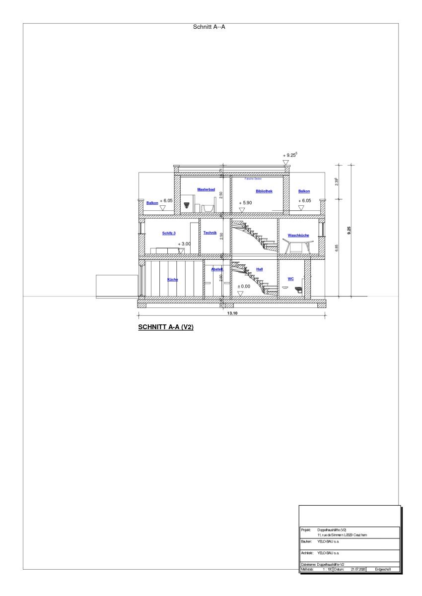 Futur projet de maison jumelée à L-2121 Crauthem